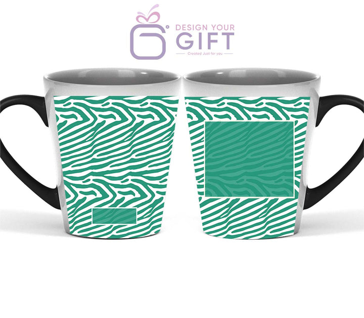 Zebra Name and text Magic Latte Mug